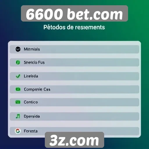 Comparativo de métodos de pagamento no 6600 bet.com