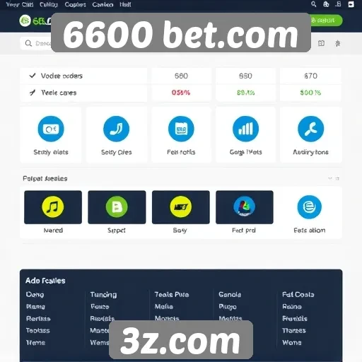 Visão geral da interface de usuário do 6600 bet.com